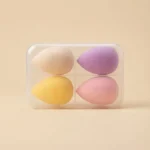 4-piece classic latex-free makeup sponge set for streak-free foundation blending