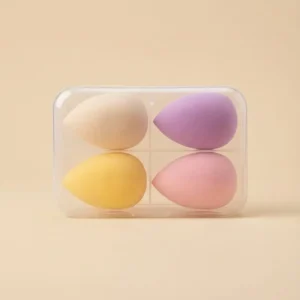 4-piece classic latex-free makeup sponge set for streak-free foundation blending