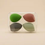 4-piece multi-shape makeup sponge set with gourd teardrop flat-edge and round profiles