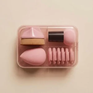 9-piece precision makeup sponge and powder puff set for professional camera-ready finish