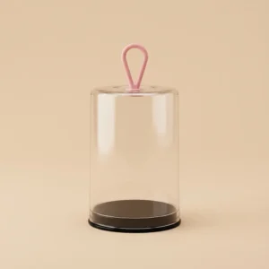 Transparent round wide-mouth makeup sponge and puff storage jar for vanity organization